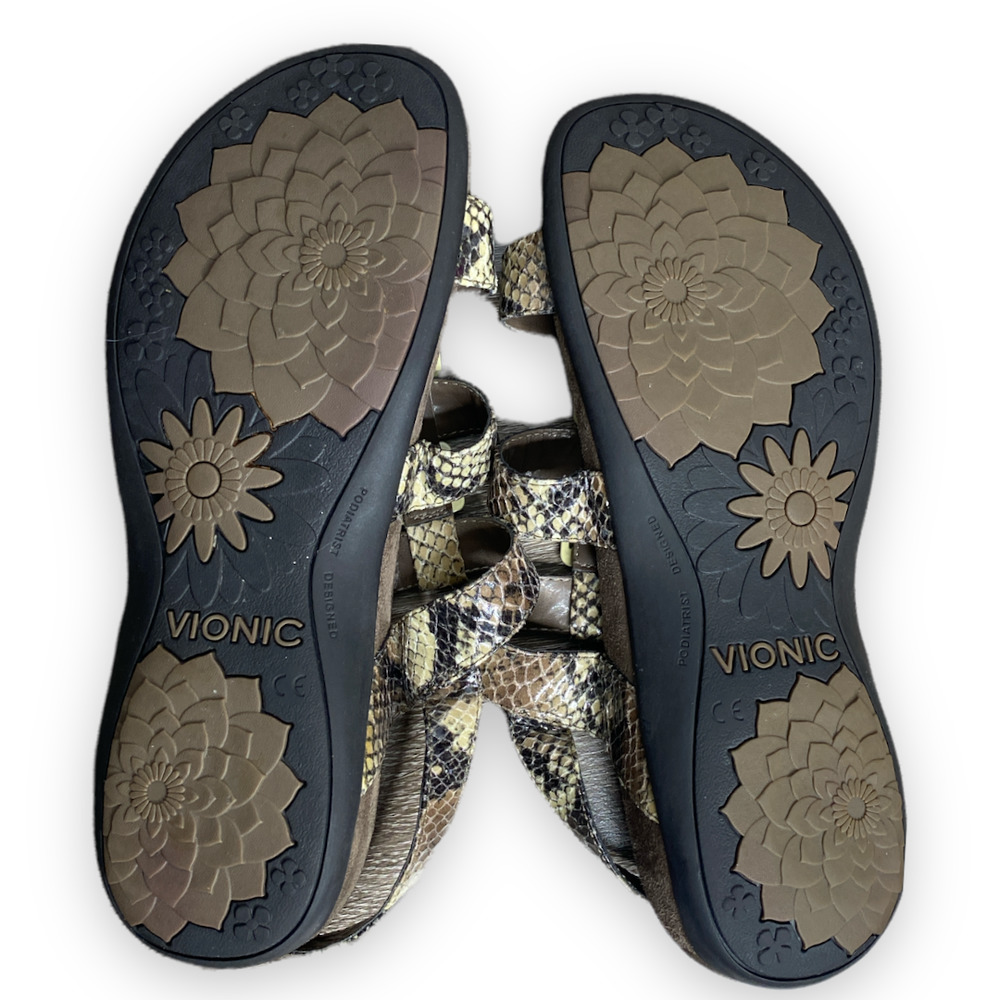 Vionic Rest Amber Backstrap Walking Snakeskin San… - image 7